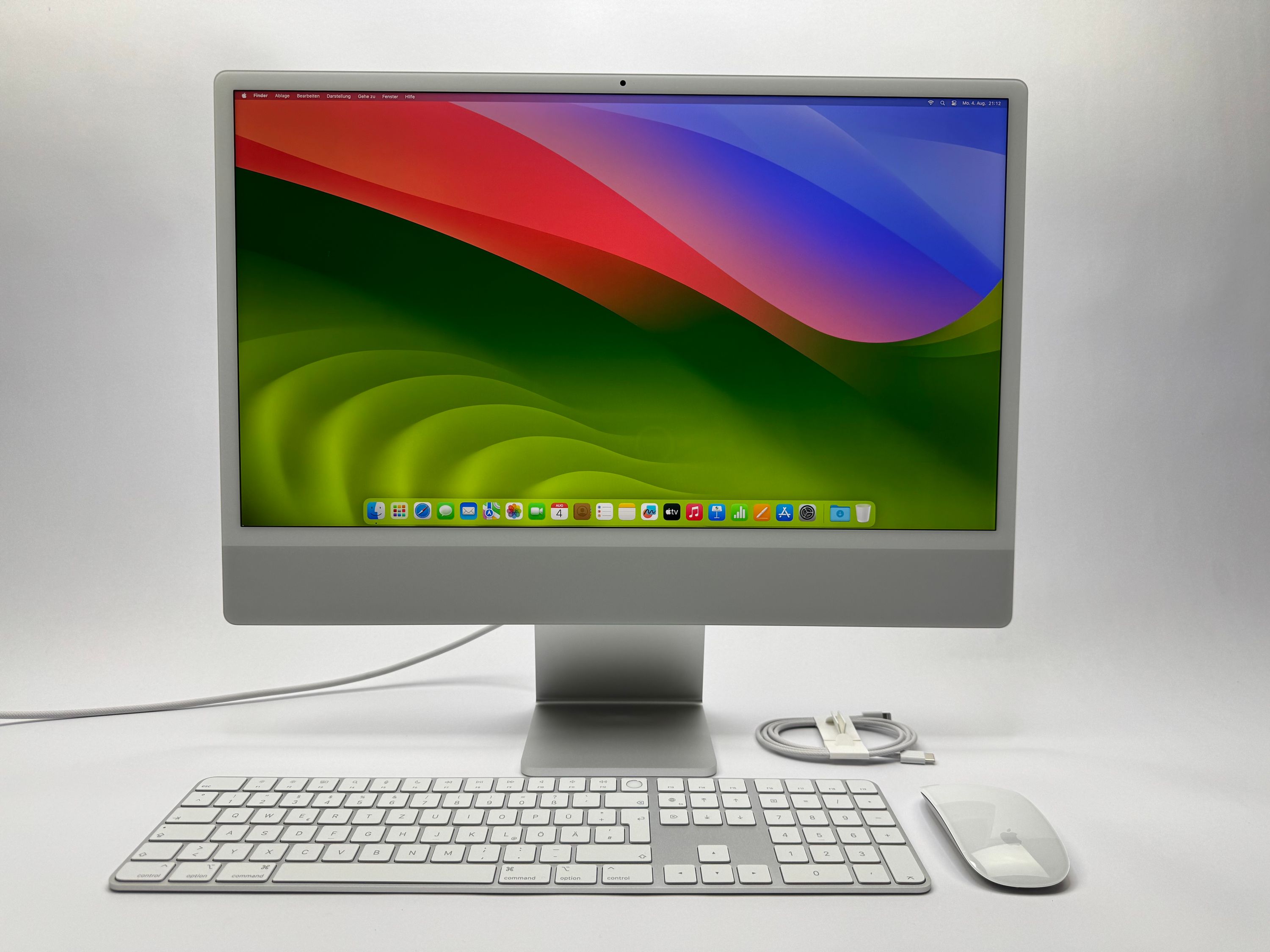 Apple iMac 24" M3 8-Core CPU 10-Core GPU 16 GB RAM 1 TB SSD SILBER 2023
