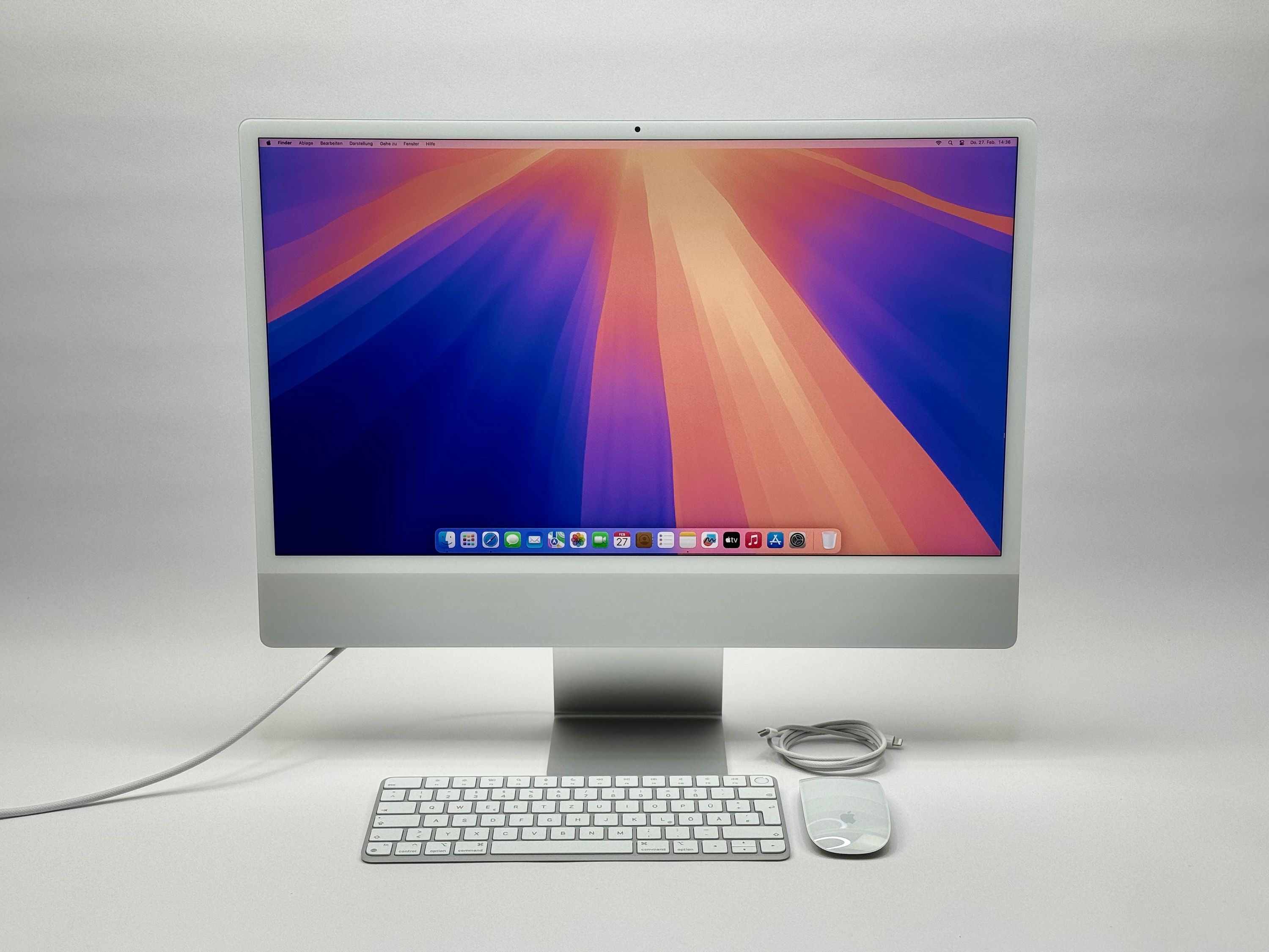 Apple iMac 24“ M1 8-Core CPU 8-Core GPU 16 GB RAM 256 GB SSD silber 2021