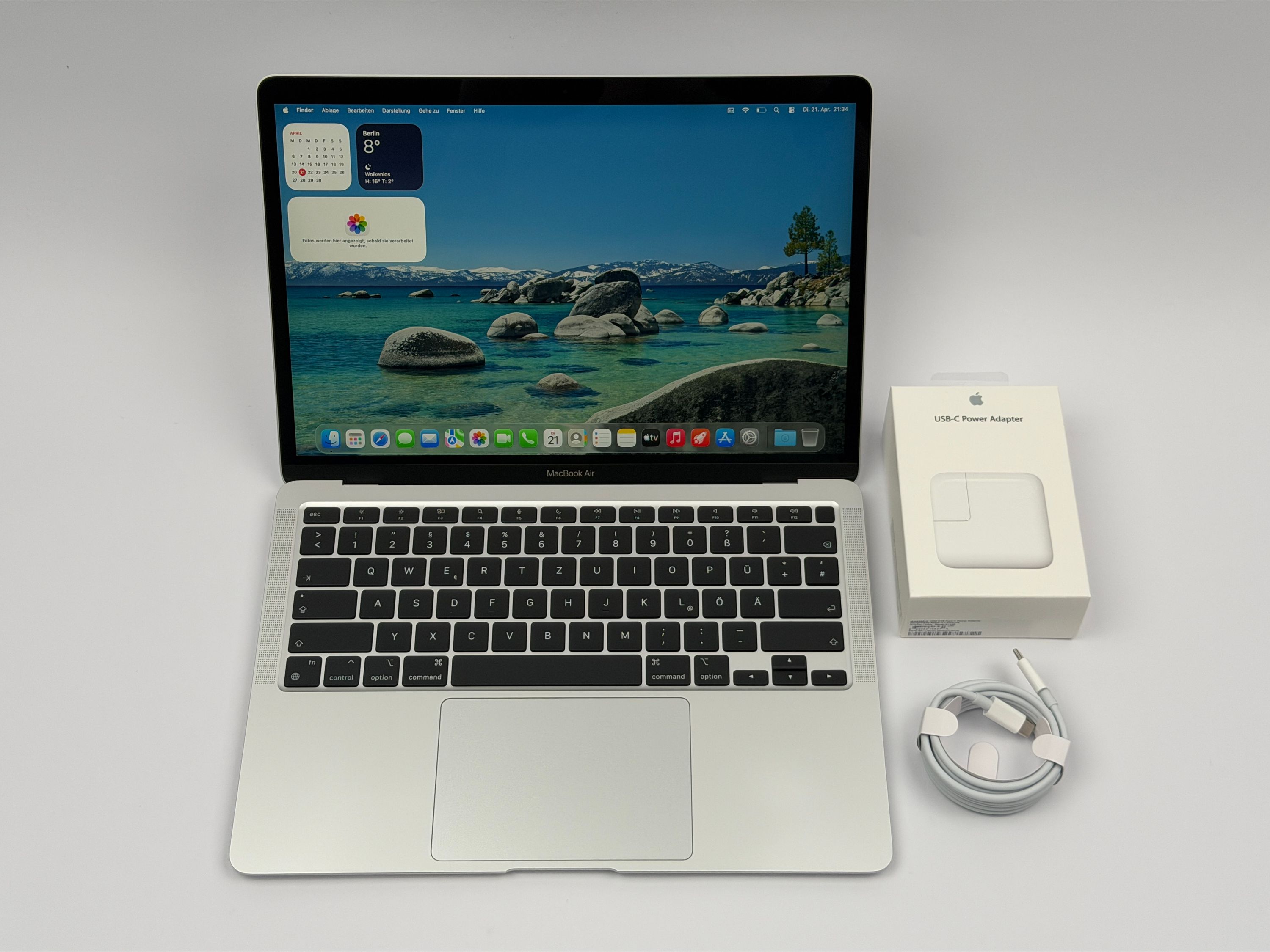 Apple MacBook Air 13,3“ M1 8C CPU 7C GPU 256 GB SSD 8 GB Ram 2020 SILBER