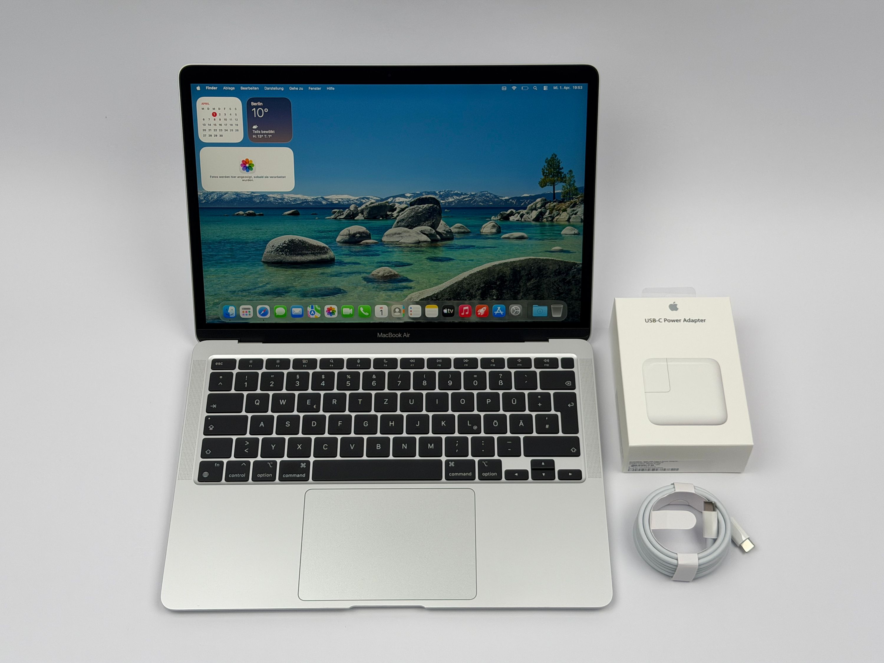 Apple MacBook Air 13,3“ M1 8C CPU 7C GPU 256 GB SSD 16 GB Ram 2020 Silber