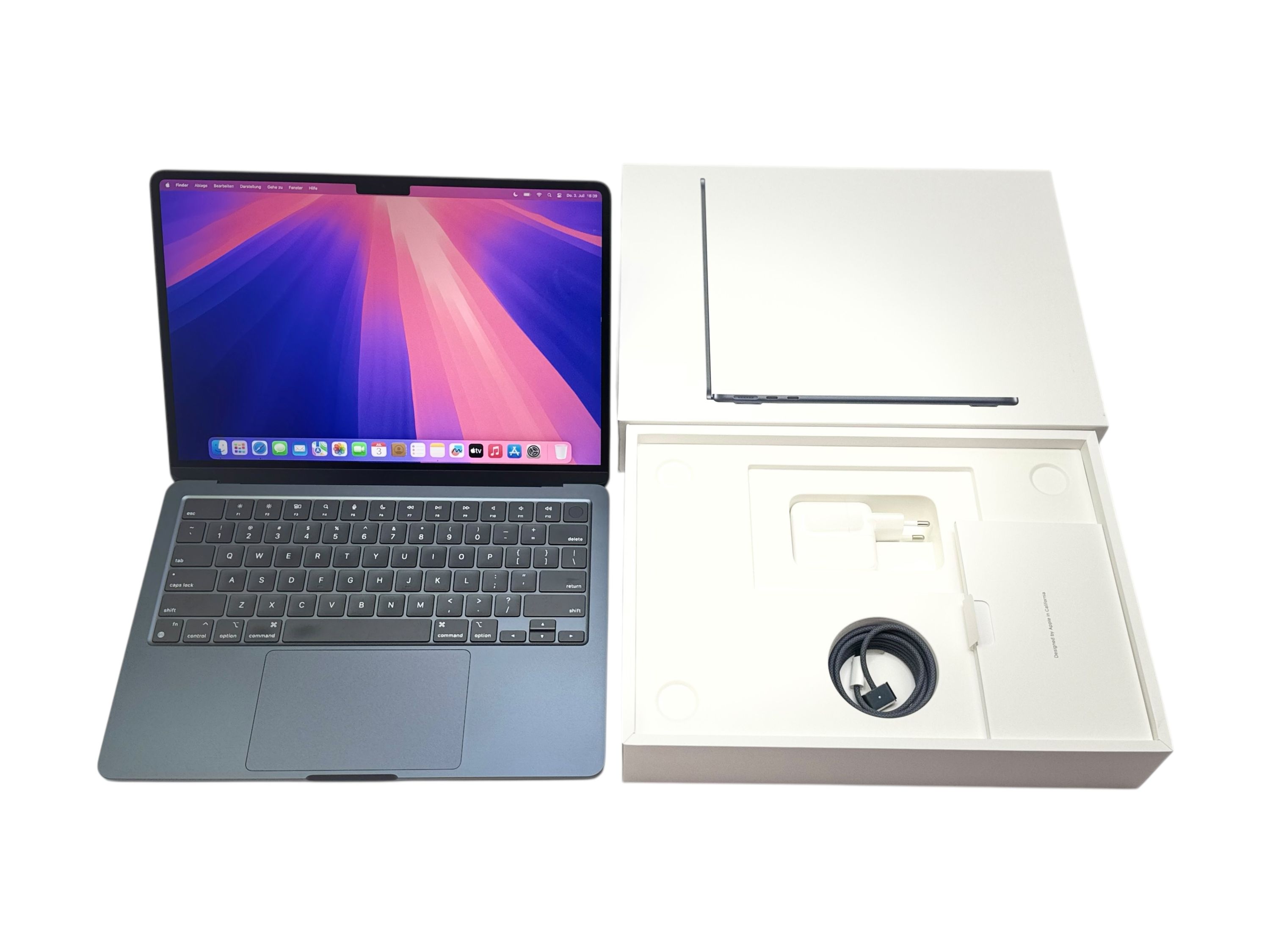 Apple MacBook Air 13,6“ M2 8C CPU 8C GPU 256 GB SSD 8 GB 2022 Mitternacht QWERTY