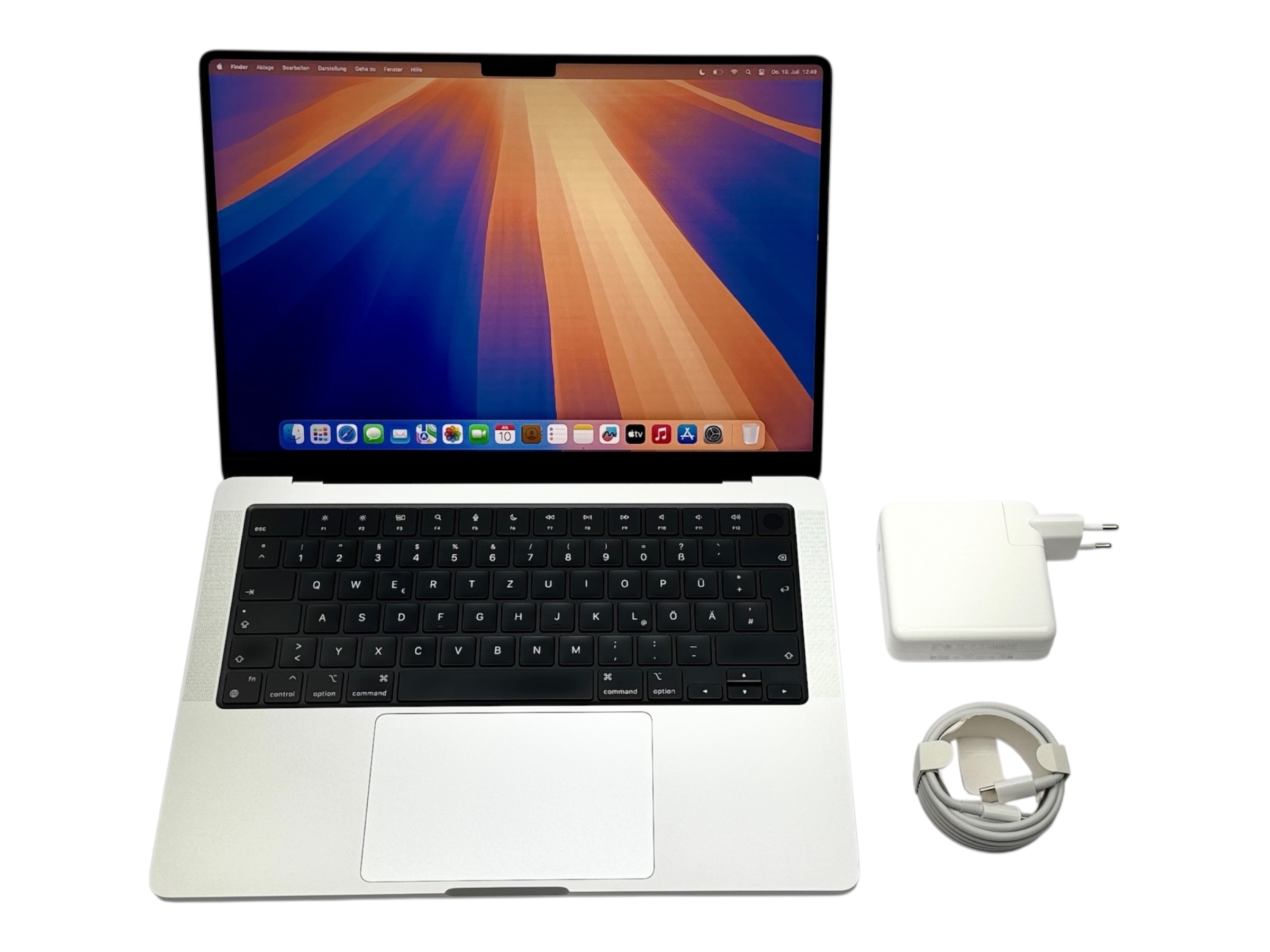 Apple MacBook Pro 14“ M1 MAX 10C CPU 24C GPU 512 GB SSD 32 GB Ram 2021 SILBER
