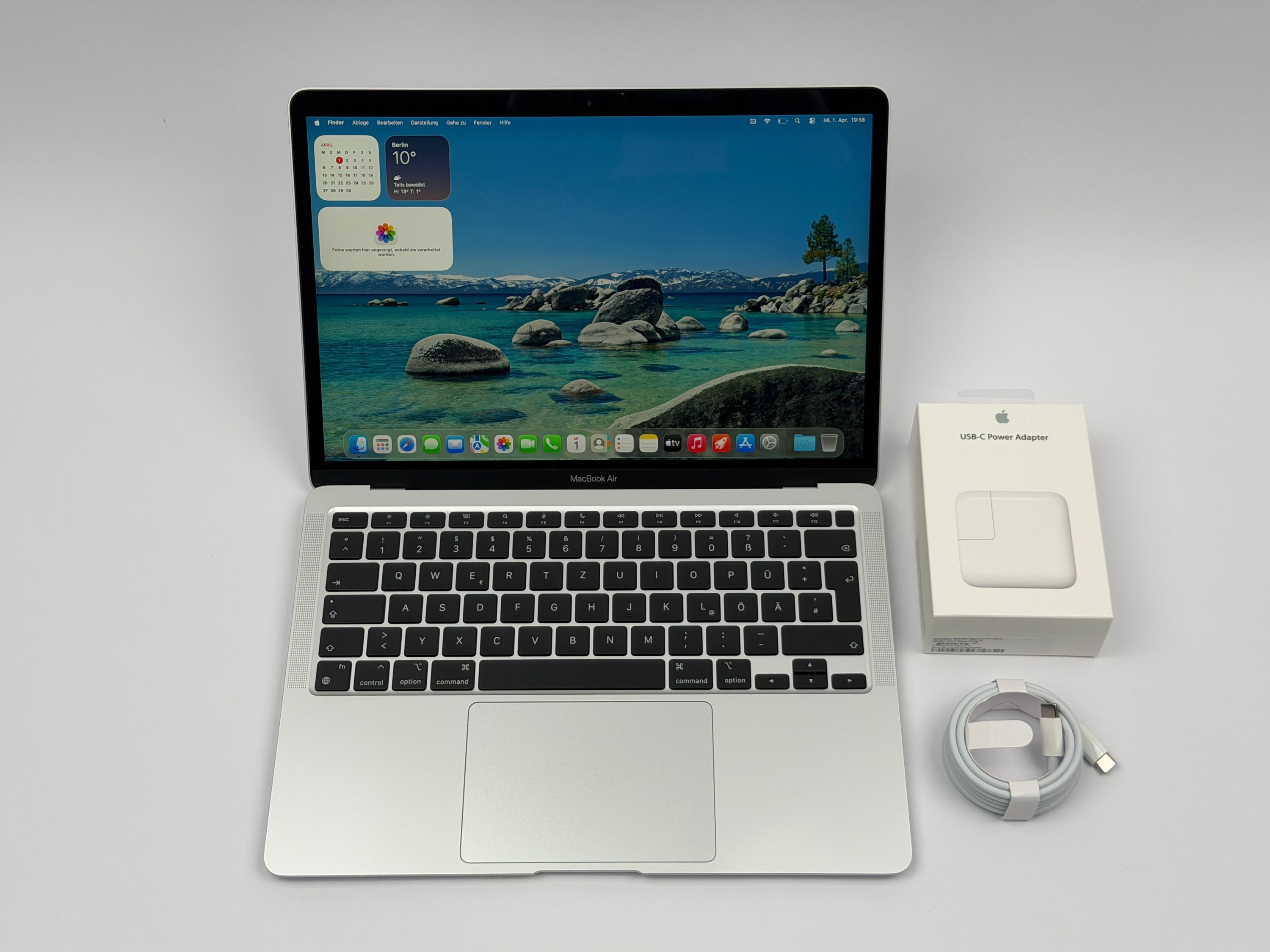 Apple MacBook Air 13,3“ M1 8C CPU 7C GPU 256 GB SSD 16 GB Ram 2020 Silber