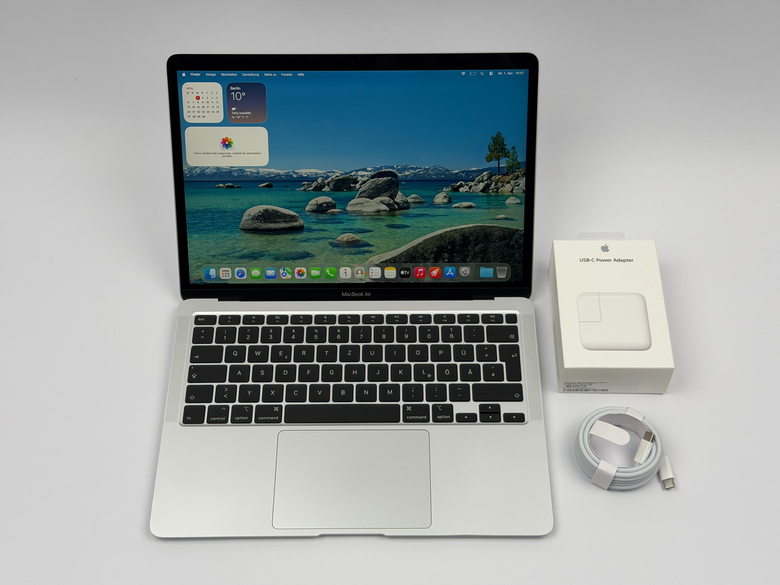Apple MacBook Air 13,3“ M1 8C CPU 7C GPU 256 GB SSD 8 GB Ram 2020 SILBER
